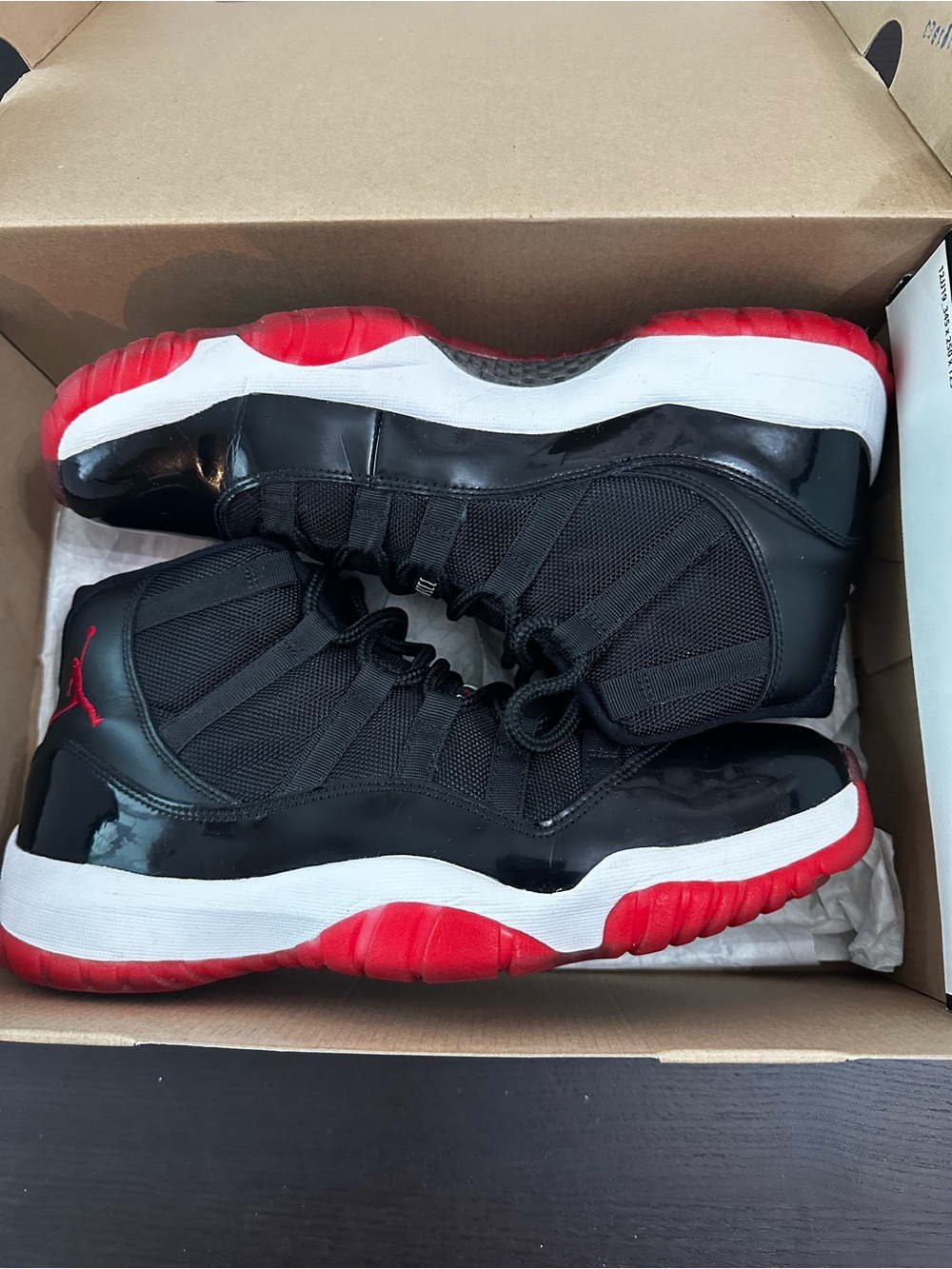 Jordan Retro Black / Red High-Top Basketball Sneakers - Picture 1 of 11